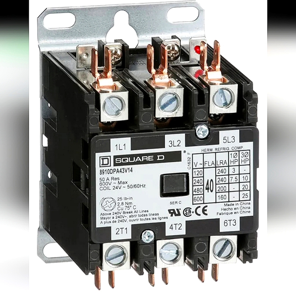 SQUARE D Electrical Box 24V CONTACTOR Black 600-Vac 40-Amp NIB
